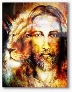 Ikony i obrazy sakralne - Jezus-Lew Judy, nowoczesny obraz religijny plexi - miniaturka - grafika 1