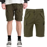 Odzież taktyczna i umundurowanie - Alpha Industries Spodenki Airman Short 116211 142 - Ciemnooliwkowe - miniaturka - grafika 1