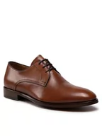 Półbuty męskie - Lord Premium Półbuty Derby 5504 Brązowy - miniaturka - grafika 1