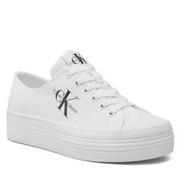 Tenisówki Calvin Klein Jeans - Vulc Flatform Essential Mono YW0YW01030 White YBR