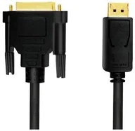 Kable komputerowe i do monitorów - M-CAB DP 1.2 TO DVI CABLE 5M BLACK M/M GOLD 1080 60HZ - miniaturka - grafika 1