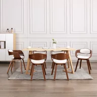 Krzesła - vidaXL Krzesła stołowe, 6 szt., gięte drewno i sztuczna skóra - miniaturka - grafika 1