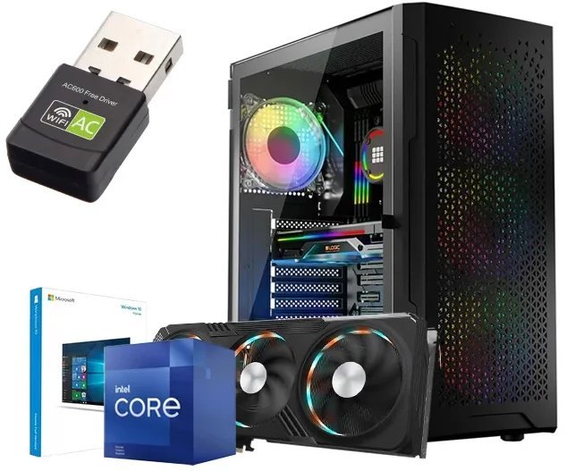 KOMPUTER GAMINGOWY DO GIER i5 14400 32GB DDR5 RTX 5060 8GB M2 1TB W11 4xRGB