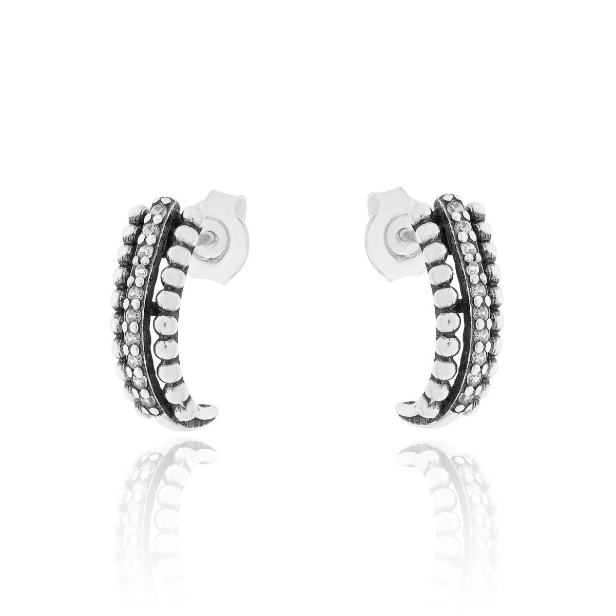 Srebrne kolczyki z cyrkoniami sztyfty pr. 925