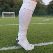 Skarpety termoaktywne - Getry/ skarpety piłkarskie białe bez stóp 42-47 - miniaturka - grafika 1