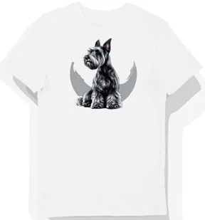 Koszulka męska biała z nadrukiem wilczura w szarej poświacie S - Koszulki męskie Koszulka męska biała z nadrukiem wilczura w szarej poświacie S - Koszulki męskie - miniaturka - grafika 1