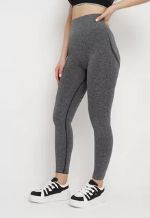 Legginsy - Ciemnoszare Legginsy z Efektem Push-Up i Wysokim Stanem Nivala - grafika 1