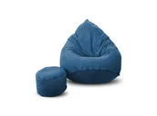 Pufy i podnóżki - Pufa sako XXXXL worek + gratis Swing pastelowy niebieski - miniaturka - grafika 1