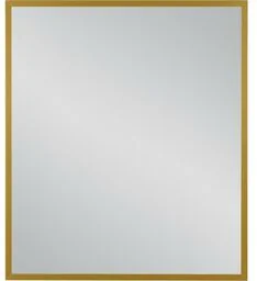 Lustro łazienkowe w złotej ramie aluminiowej 70x80cm - Lustra - miniaturka - grafika 1