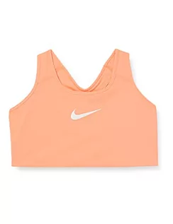 Biustonosze - Nike Damski biustonosz sportowy Swoosh Plus Size Bra Bright Mango/(biały) 5XL BQ0973-854 - grafika 1