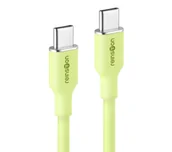 Kable USB - Reinston EK15CC65Z USB-C do USB-C SOFT 65W 1,5 m Zielony - miniaturka - grafika 1