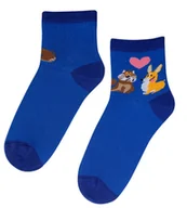 Skarpetki damskie - SKARPETY WOLA PERFECT WOMAN WALENTYNKA WZ 200 (kolor niebieski, rozmiar 36-38) - miniaturka - grafika 1