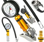 Pistolety pneumatyczne - Pistolet Do Pompowania Kół Opon Pneumatyczny Z Manometrem Kompresora Pompka - miniaturka - grafika 1