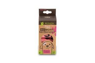 STARCHBAG Kompostowalne BIOworki na odchody 1 rolka x 15 szt., kol. różowy - Woreczki na psie odchody - miniaturka - grafika 1