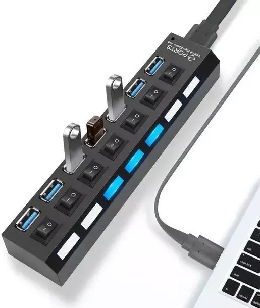 HUB USB HUB USB 7 PORTÓW ROZDZIELACZ ROZGAŁĘŹNIK SWITCH