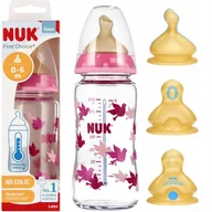 Butelki dla niemowląt - NUK BUTELKA SZKL 240ML SMO 0-6M FC ROZ 10745122 - miniaturka - grafika 1