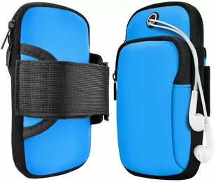 Etui na ramię do biegania niebieskie - Etui i futerały do telefonów - miniaturka - grafika 2