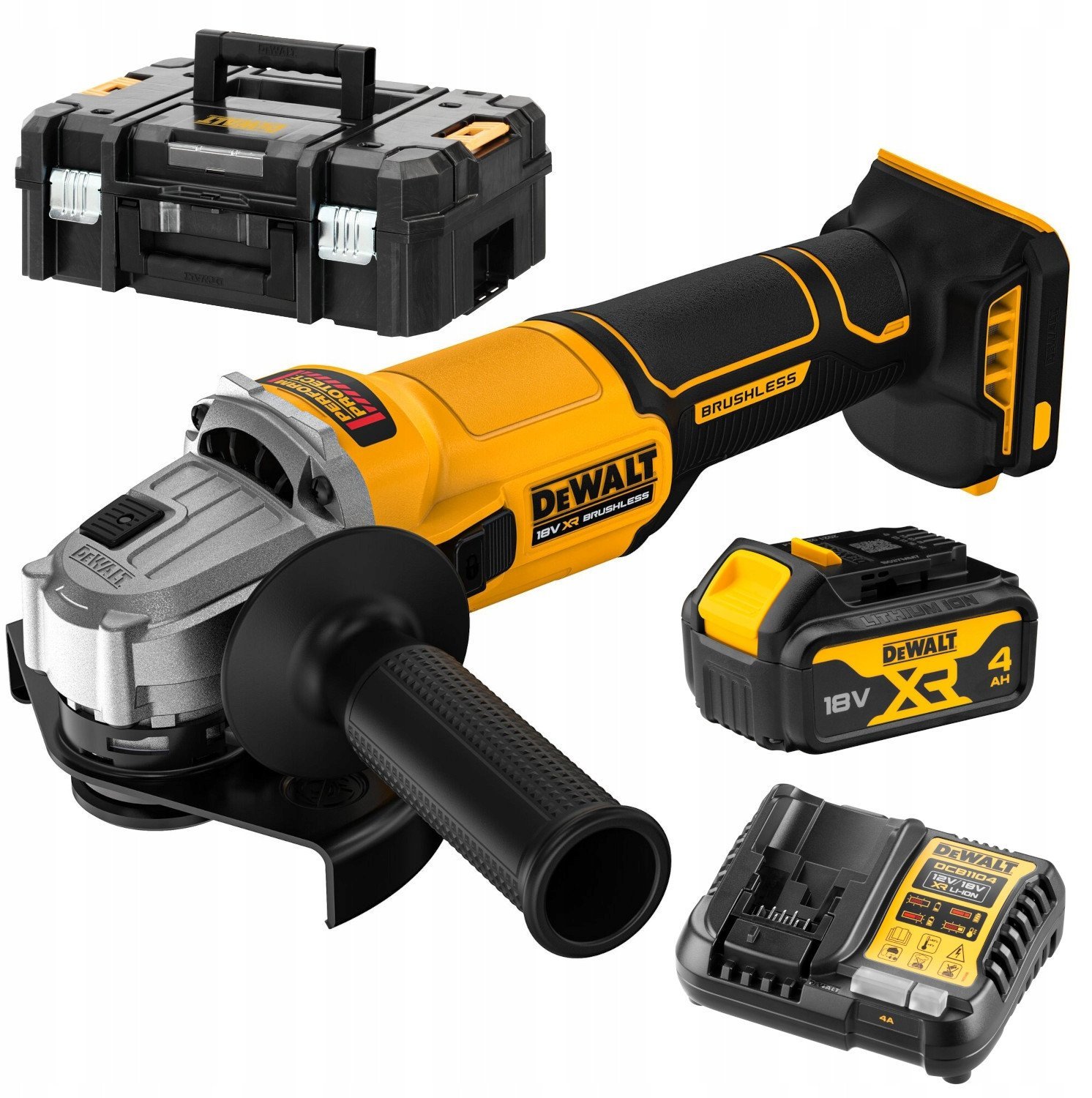 DEWALT SZLIFIERKA KĄT.125mm 18V DCG407M1T 1x4,0Ah BL TSTAK