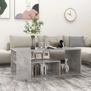 VidaXL Lumarko Stolik kawowy, szarość betonu, 100x50x40 cm, płyta wiórowa 806925 VidaXL - Ławy i stoliki kawowe - miniaturka - grafika 1