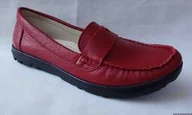 Mokasyny damskie - mięciutkie skórzane MOKASYNY czerwone 38 - miniaturka - grafika 1