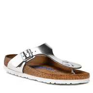 Klapki i japonki damskie - Birkenstock Japonki Gizeh Bs 1003675 Silver - miniaturka - grafika 1