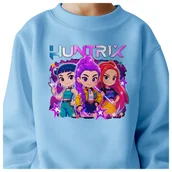 Bluzy dla dziewczynek - BLUZA DZIECIĘCA K-POPOWE ŁOWCZYNIE DEMONÓW HUNTRIX 122-128 BAWEŁNIANA - miniaturka - grafika 1