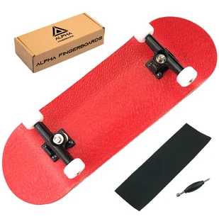 FINGERBOARD ALPHA KOMPLETNY SET DREWNIANY MINI DESKOROLKA TRUCKI ŁOŻYSKA - Samochody i pojazdy dla dzieci - miniaturka - grafika 1
