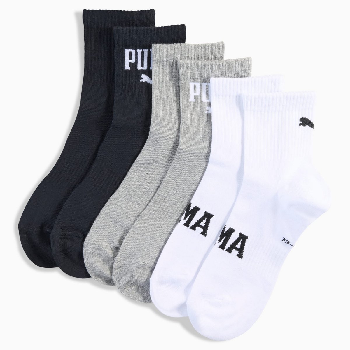 PUMA SKARPETY LOGO SHORT CREW 3-PACK 93863506 r 35-38