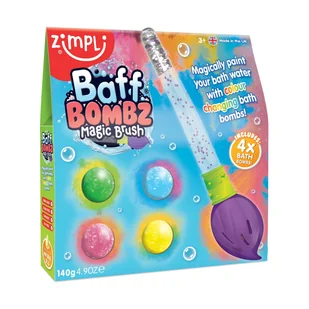Kule do kąpieli zestaw 4 szt. z pędzlem Baff Bombz Magic Brush 3 - zabawka - Kosmetyki kąpielowe dla dzieci - miniaturka - grafika 1