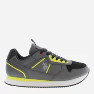 Sneakersy męskie - Buty sportowe męskie U.S. Polo Assn Sneaker NOBIL004MBYM1 41 Szare (8055197312490) - miniaturka - grafika 1