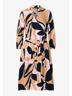 Sukienki - More & More Sukienka w kolorze beżowo-czarno-jasnoróżowym - miniaturka - grafika 1