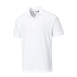 Koszulki męskie - Portwest Portwest B210 - koszulka polo Naples, biała, S, B210WHRS B210WHRS - grafika 1