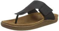 Klapki i japonki męskie - Clarks Męskie klapki japonki pilota, czarna skóra, 10 UK - miniaturka - grafika 1