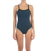 Stroje kąpielowe - Arena Damski kostium kąpielowy z Challenge Back Maxlife jednoczęściowy sportowy strój kąpielowy jednoczęściowy Rekin-czarny 30 - miniaturka - grafika 1