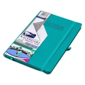 Kalendarze - Kalendarz 2026 A5 12M + notes Hip hop turkusowy - miniaturka - grafika 1