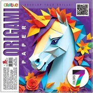 Szkolne artykuły papiernicze - Papier do origami 190x190 35 arkuszy 80g/m2 Jednor - miniaturka - grafika 1