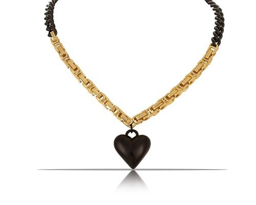 Colibra Naszyjnik z czarnym sercem (C23/ZIM/85AU) Walentynki
