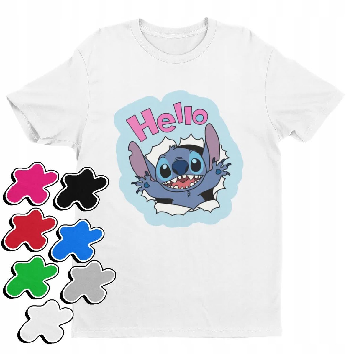Koszulka T-Shirt Dziecięca Z Nadrukiem Duży Wybór Lilo Stitch -M 134-140