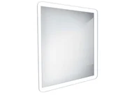 Lustra - Nimco Lustra - Lustro łazienkowe podświetlane LED 60x60 cm, zaokrąglone, aluminium ZP 19066 - miniaturka - grafika 1