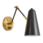 Lampy ścienne - LAMPA ŚCIENNA KINKIET NOWOCZESNY CZARNY RONA W2 - miniaturka - grafika 1