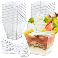 Zestawy sztućców - Kubek deserowy, pojemnik 120 ml, zestaw 50 sztuk + łyżeczka Allbags - miniaturka - grafika 1