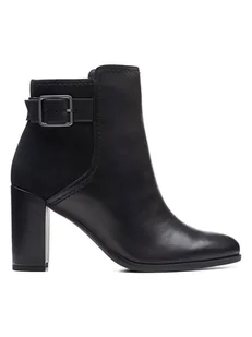 Clarks Skórzane botki "Freva 85" w kolorze czarnym - Botki damskie - miniaturka - grafika 1