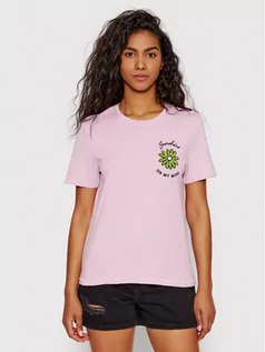 Koszulki i topy damskie - Only T-Shirt Kita 15259095 Różowy Regular Fit - grafika 1