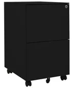 Szafki biurowe - Elior Czarny nowoczesny mobilny kontenerek A9-R45 - miniaturka - grafika 1