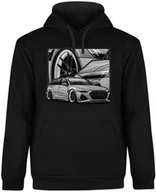 Bluzy męskie - BLUZA MĘSKA Z KAPTUREM MOTORYZACYJNA AUDI RS6 RS S6 CZARNA R-3XL A578 - miniaturka - grafika 1