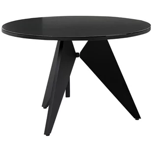 Stół ogrodowy okrągły ⌀110 cm czarny OLMETTO - Stoły ogrodowe - miniaturka - grafika 1