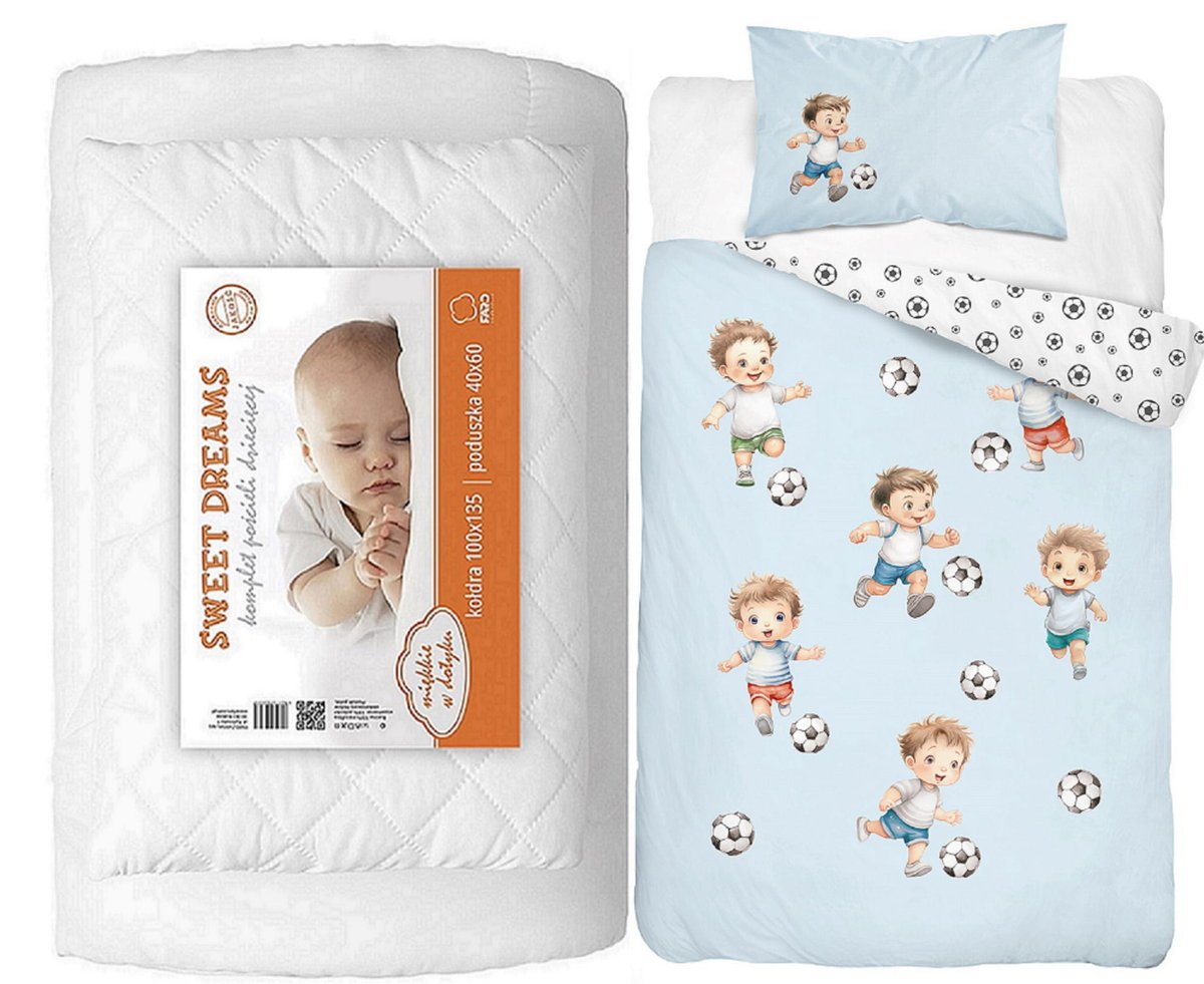 Komplet pościeli 100x135 do łóżeczka z kołdrą i poduszką wyprawka