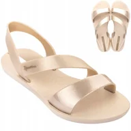 Sandały damskie - Sandały damskie Sportowe Ipanema Vibe Płaskie Eleganckie Wygodne Beżowe 38 - miniaturka - grafika 1