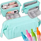 Piórniki - Duży Piórnik Szkolny Saszeta do Szkoły z Uchwytem dla Dziewczynki Chłopca - miniaturka - grafika 1