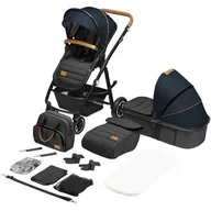 Wózki dziecięce - Lionelo Wózek Wózek Spacerowy 2w1 Amber Blue Navy LO-AMBER BLUE NAVY 3w1 - miniaturka - grafika 1